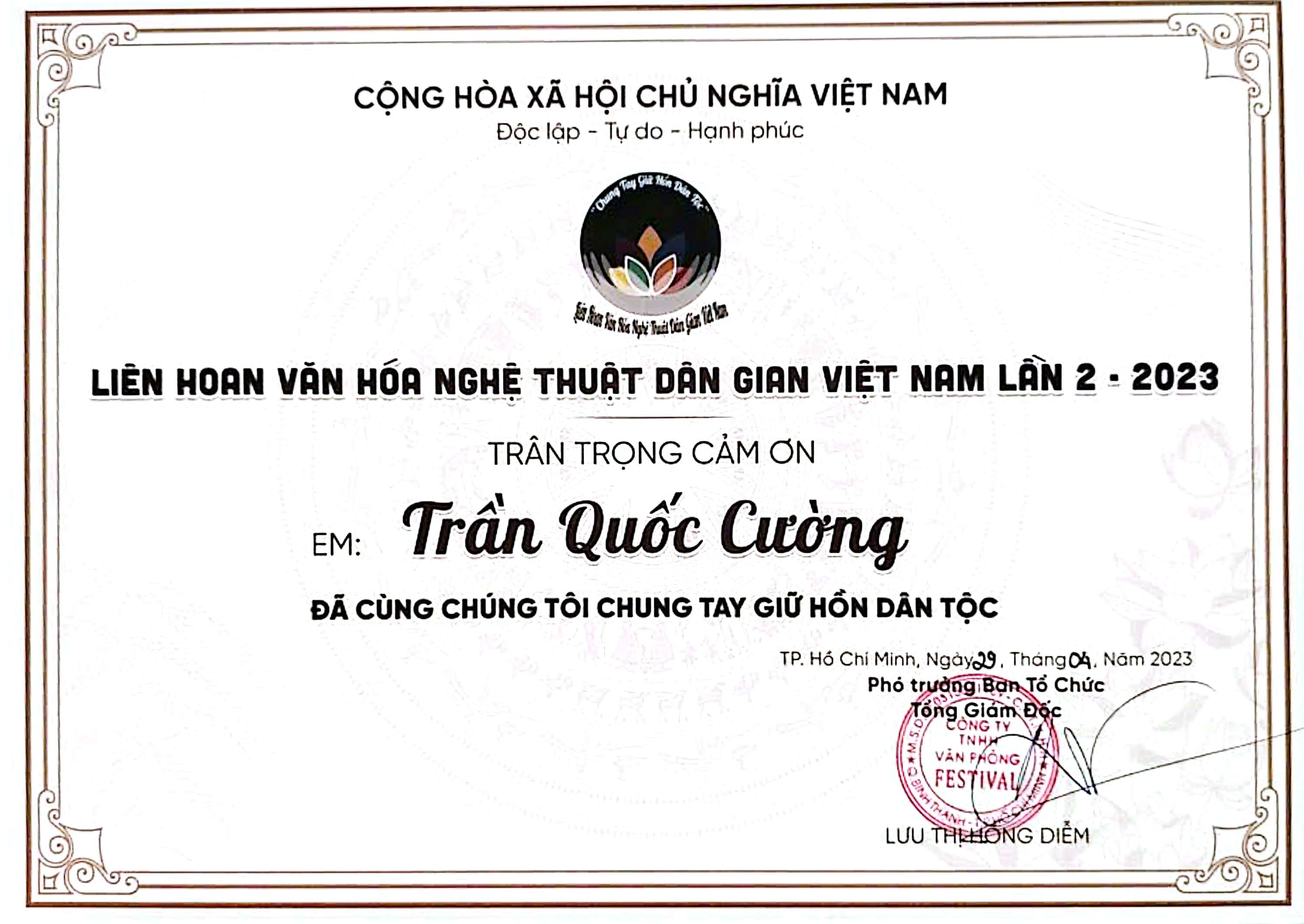 Liên hoan văn hóa nghệ thuật dân gian Việt Nam lần 2 - 2023